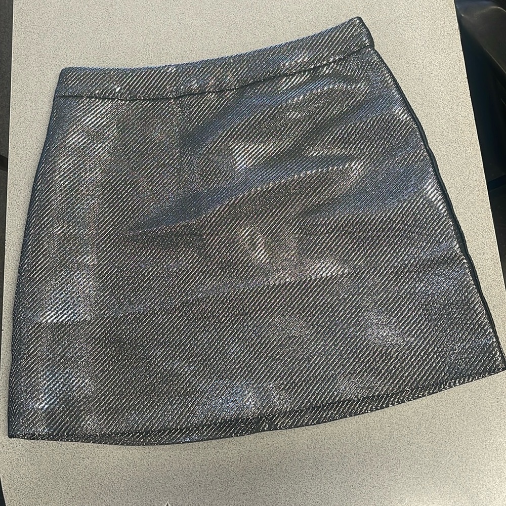 H&M shiny metallic mini skirt
